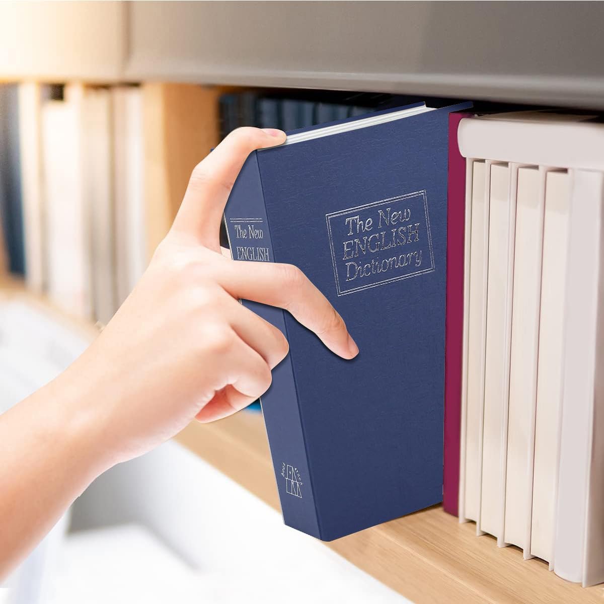 Buch-Safe mit Kombinationsschloss für Bargeld und Schmuck, groß