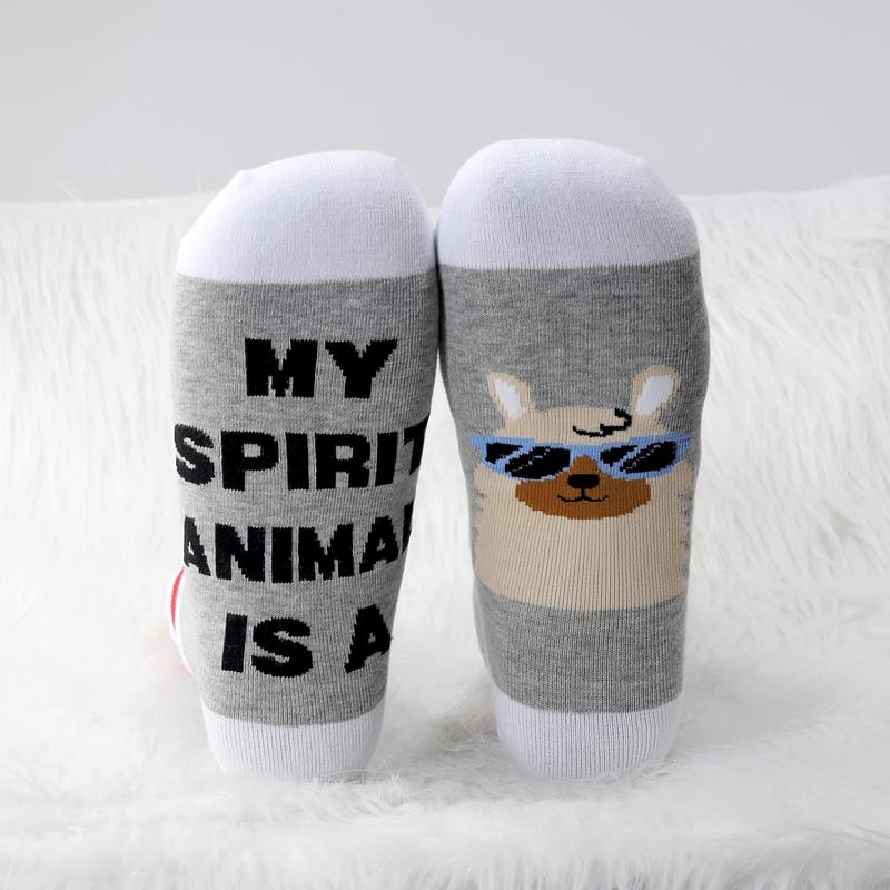 Lama-Socken für Tierliebhaber - Geschenk „Mein Spirit Animal“
