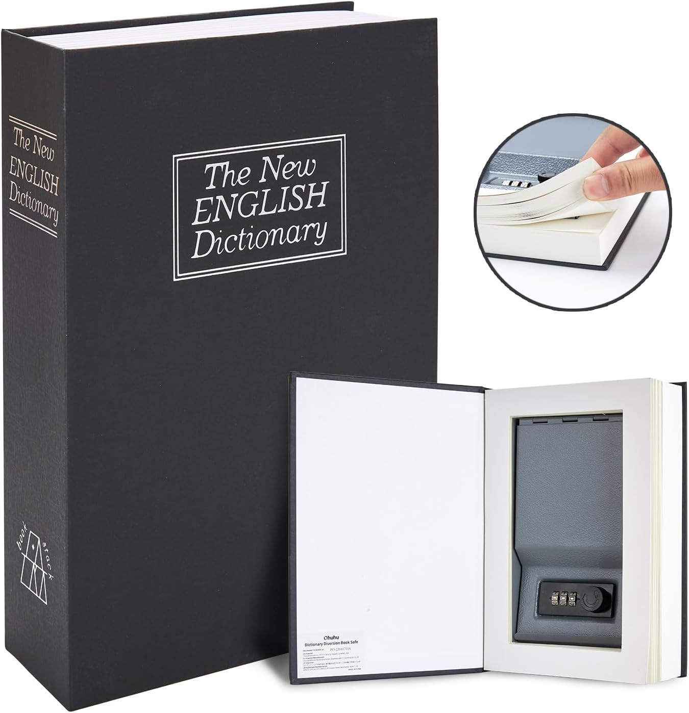 Buchtresor mit Kombinationsschloss – Echtes Papier Wörterbuch safe