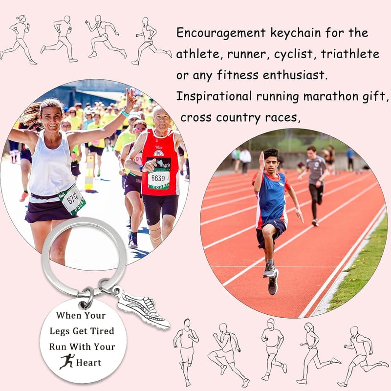 Inspirierender Schlüsselanhänger für Marathonläufer und Fitnessliebhaber