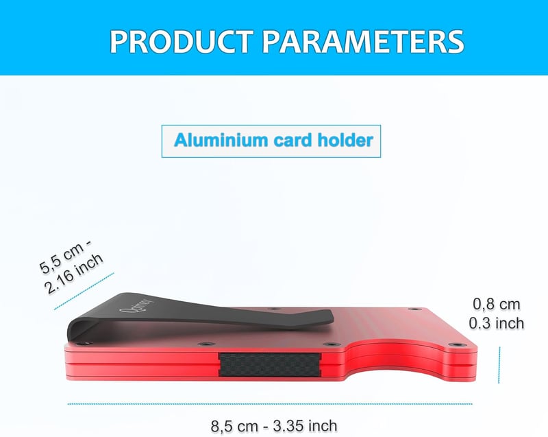RFID-kartenetui aus Aluminium mit Geldklammer für Herren und Damen grau