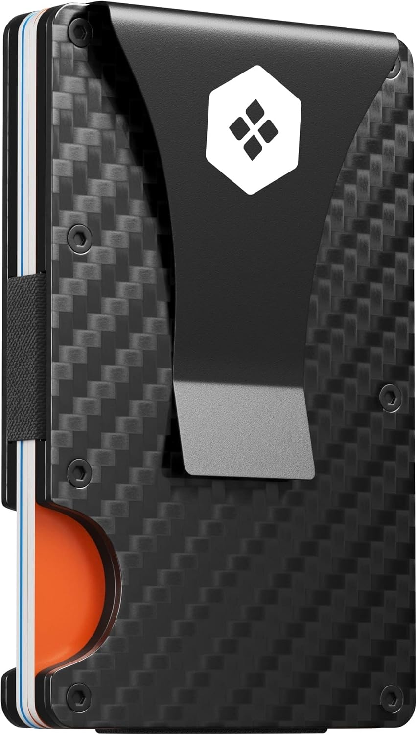 Minimalistische Kohlefaser-Brieftasche für Herren – RFID-blockierend
