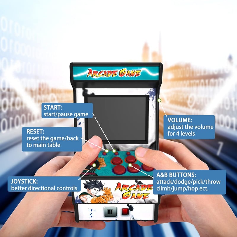 Retro Handheld Spielkonsole mit 156 Spielen für Kinder, 2,8 Zoll