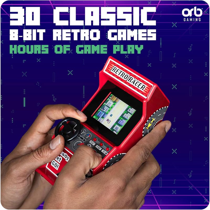 Mini-Arcade-Rennmaschine mit 30 8-Bit-Spielen und 2,4-Zoll-Bildschirm