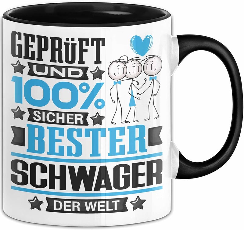 Lustiges Geschenk für Schwager – Bester Schwager der Welt (Schwarz)