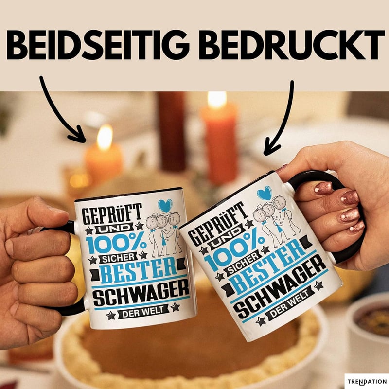 Lustiges Geschenk für Schwager – Bester Schwager der Welt (Schwarz)
