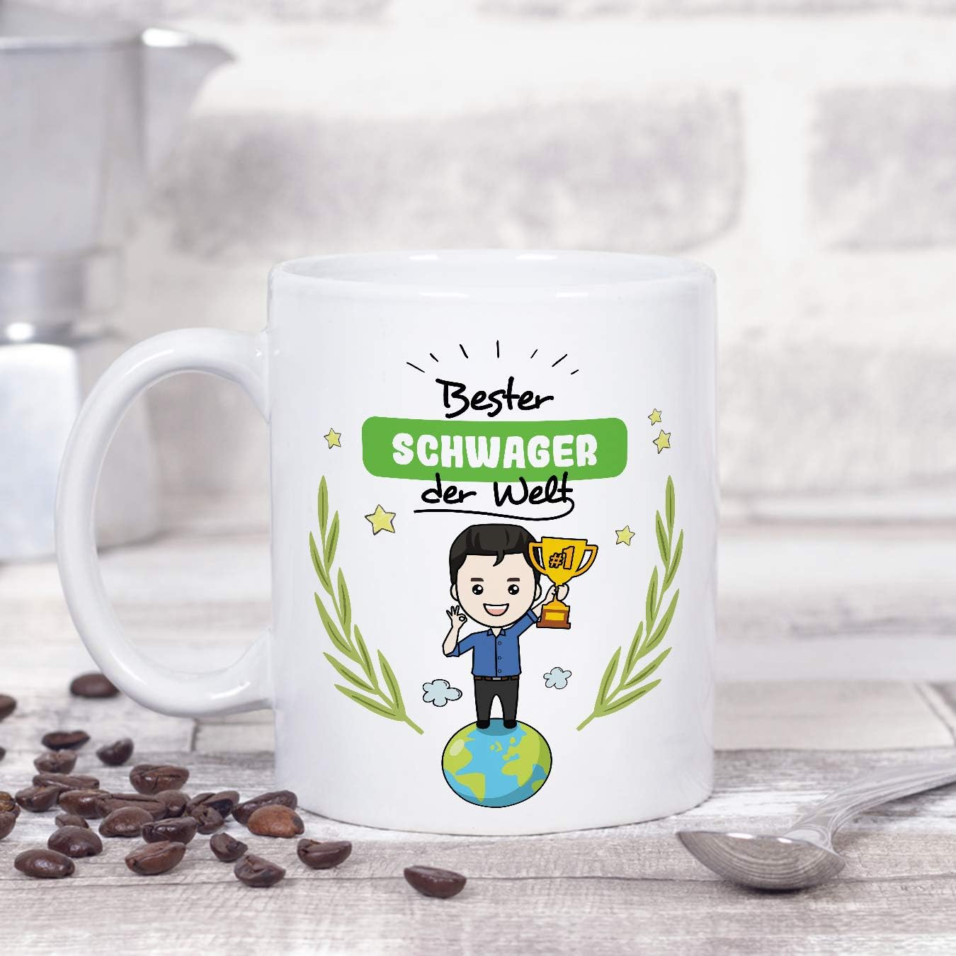 Lustige Mugffins Tasse für Schwager - Originelles Geschenk für die Familie