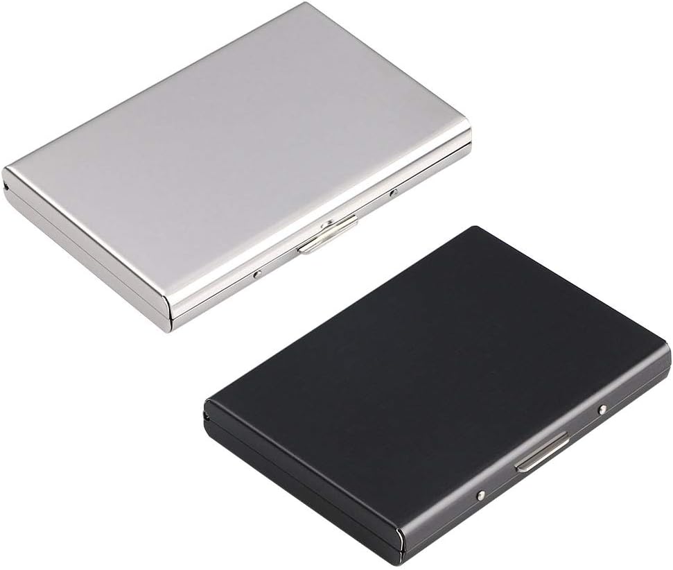 2er-Set RFID-blockierendes Kartenetui aus Aluminium für Damen und Herren