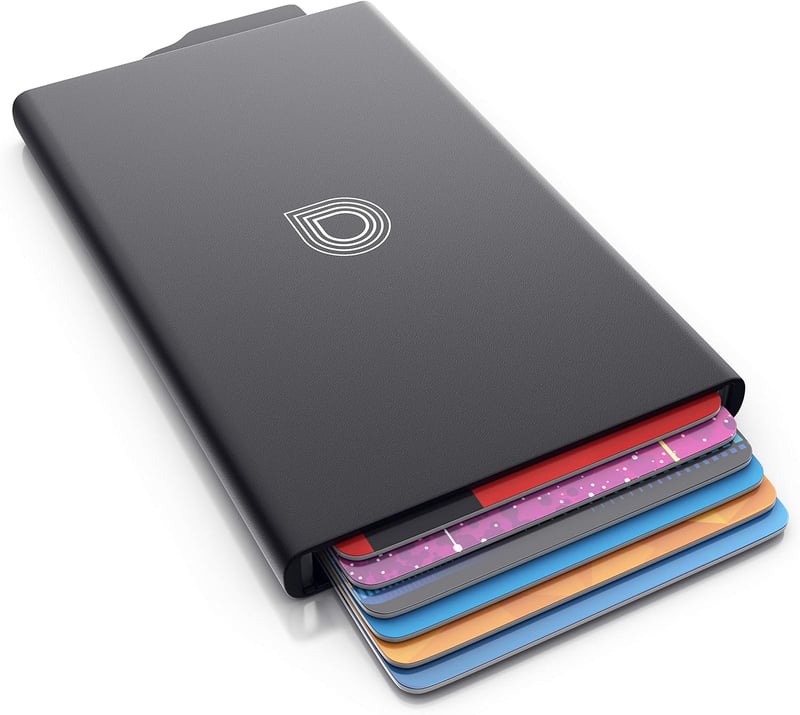 RFID Blocker Kartenetui aus Aluminium für bis zu 6 Karten - schwarz
