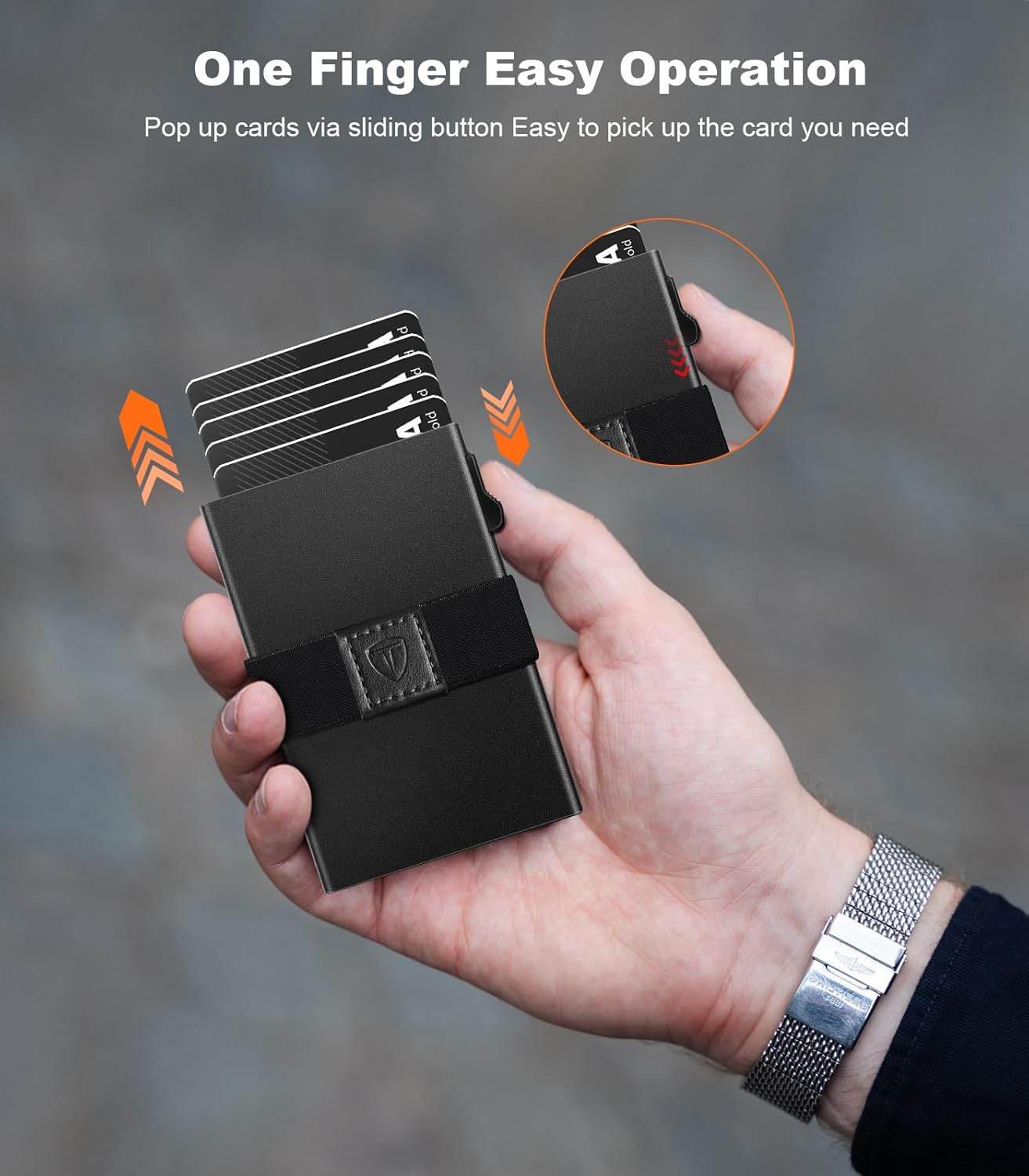 Minimalistisches RFID-Kartenetui aus Aluminium für Männer und Frauen