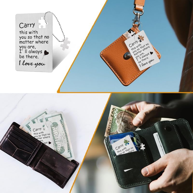 Hochzeitstagsgeschenk: Gravierte Metall-Brieftasche für Paare