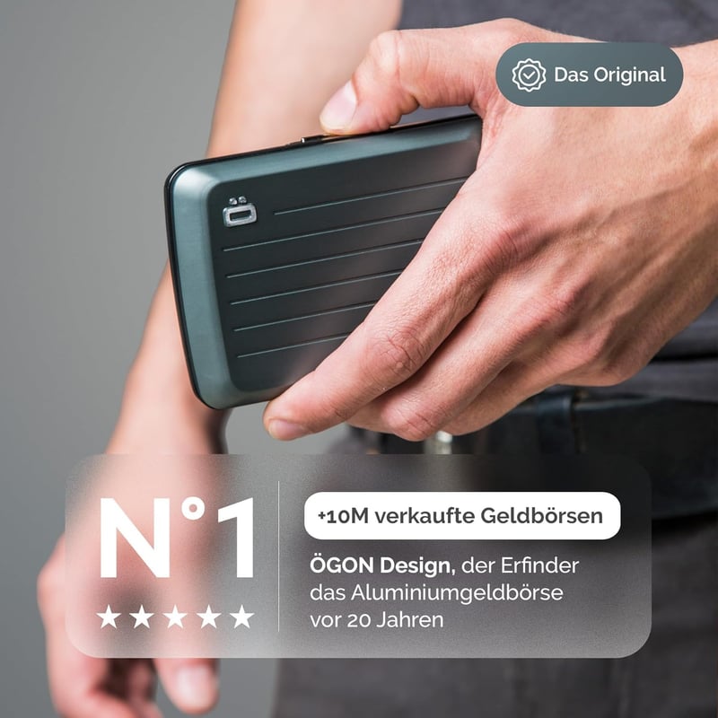 ÖGON Aluminium Kartenetui mit RFID-Schutz – Smart Case Oslo