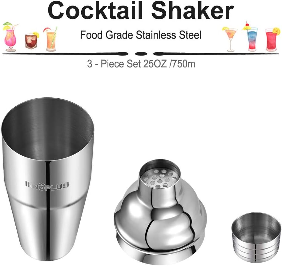 Edelstahl Cocktail Shaker Set 750ML – perfektes Geschenk für Partys