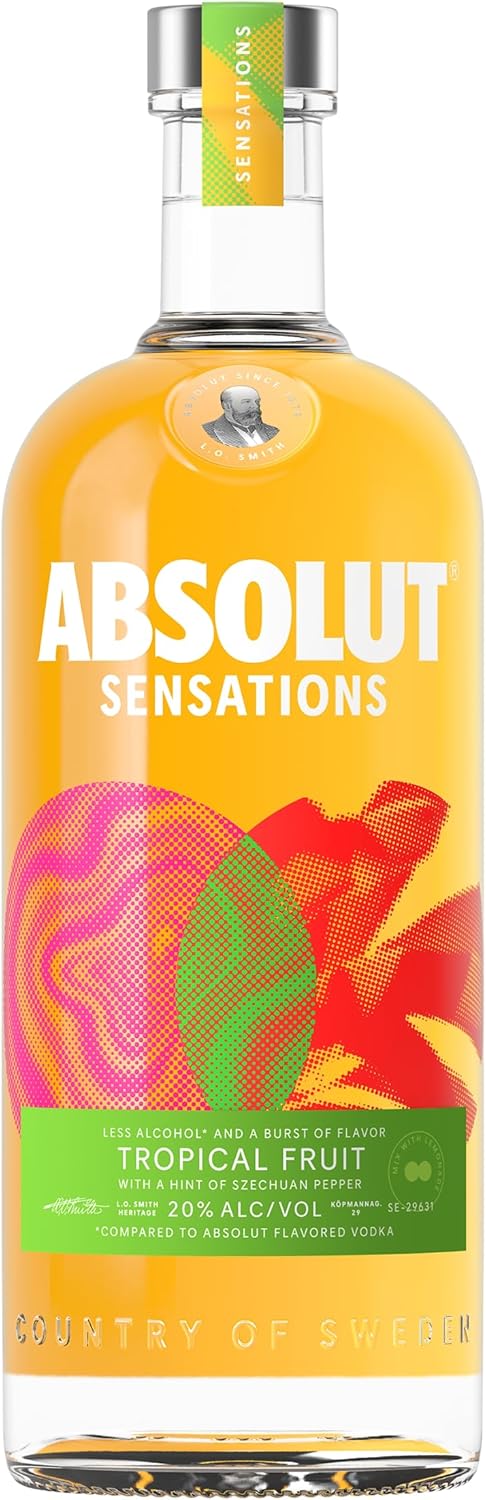Absolut Vodka Tropical Fruit, fruchtiger Aperitif mit 20% Alkohol, 1 L
