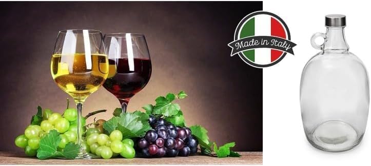 2l Glasflasche mit Rundgriff für Wein, Likör und Öl