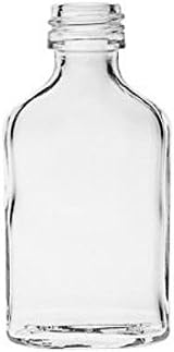 Mini Glasflasche 20 ml mit Schraubverschluss und Trichter – Flachmann für Likör