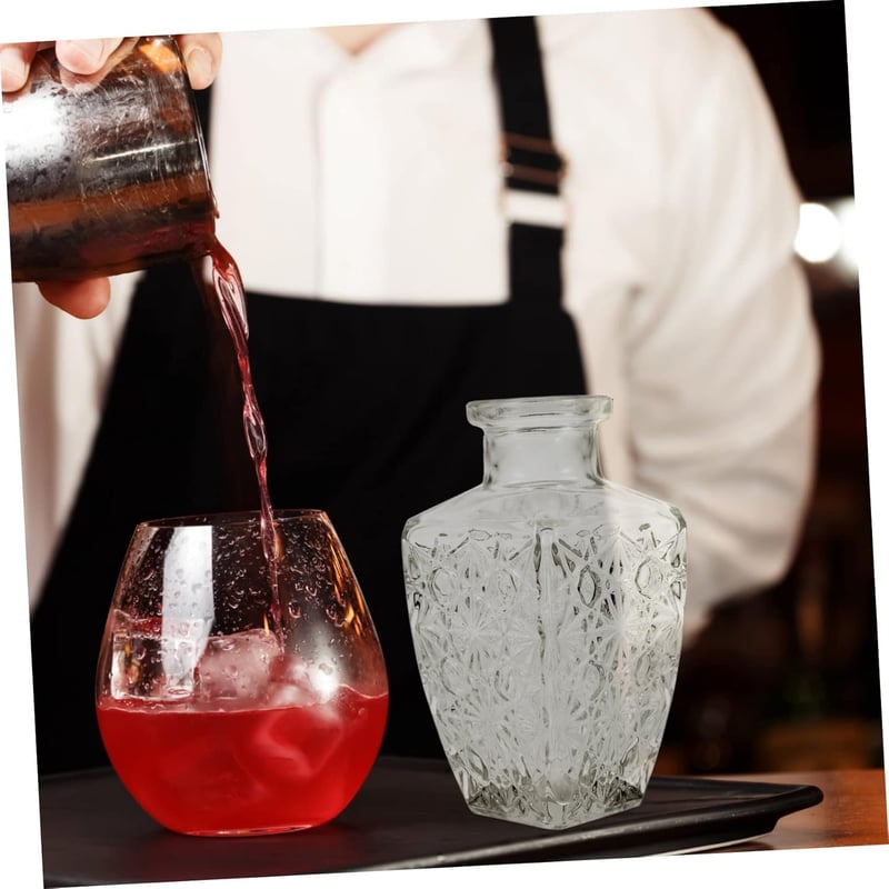 Mini-Terrarium-Flasche für Schnaps - Klare Tischvase aus Glas