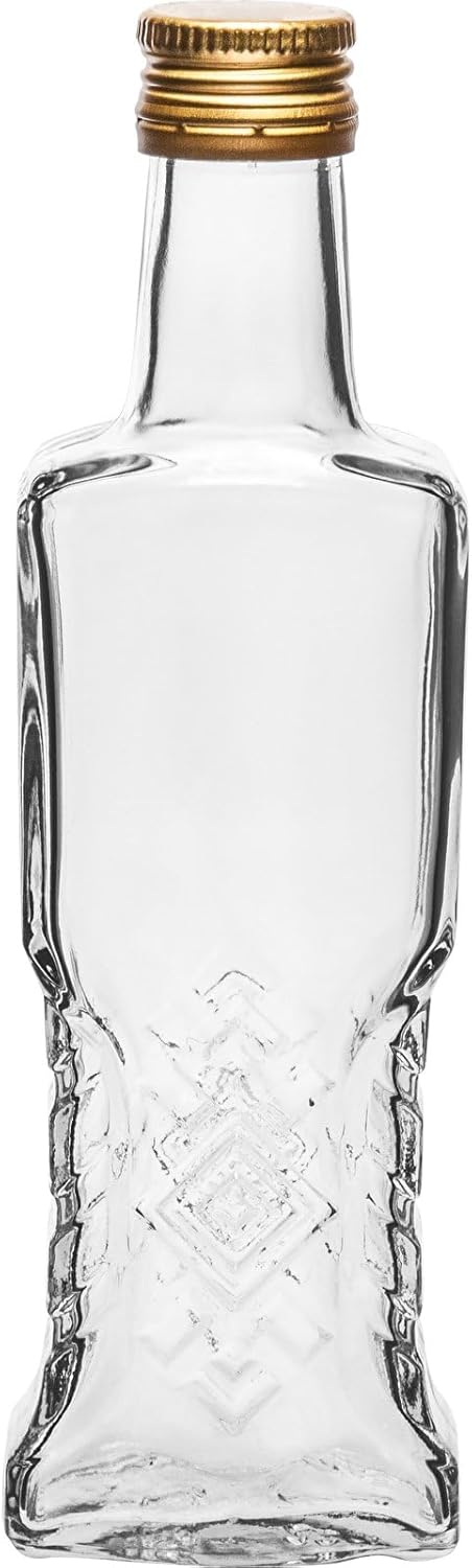 6 Leere Glasflaschen 200 ml zum Befüllen für Likör und Öl