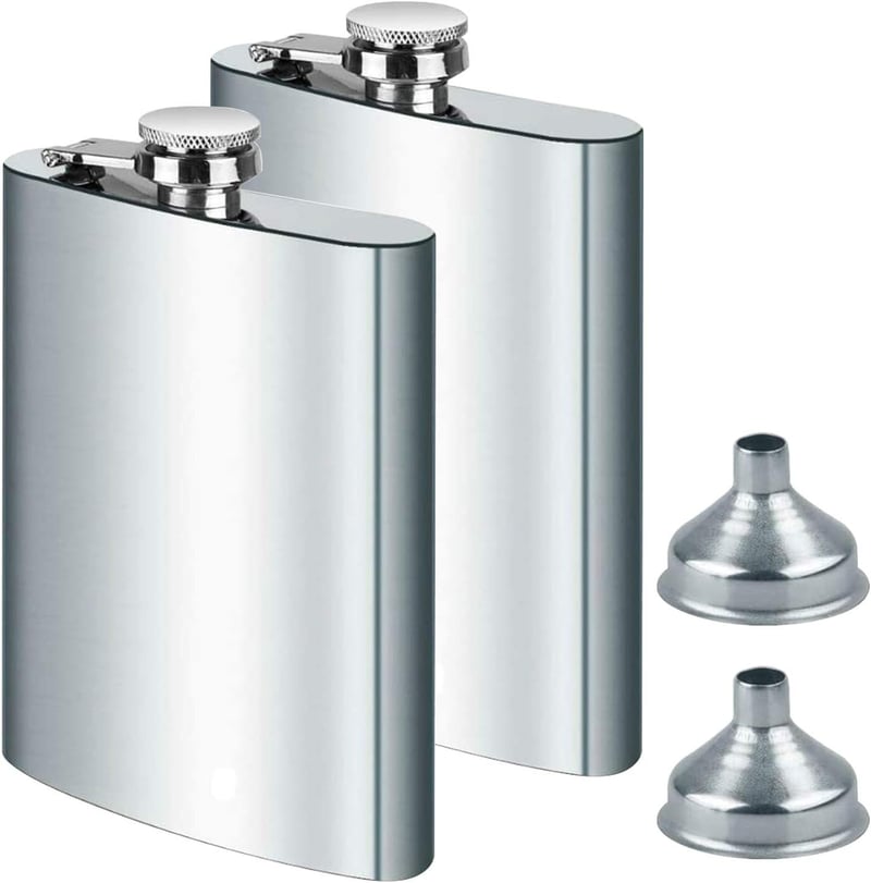 Edelstahl-Flachmann 8oz mit Trichter – 304 Edelstahl für Alkohol