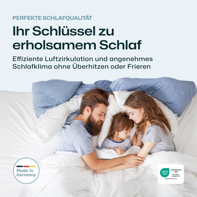 Allergikerfreundliche 7-Zonen Comfortschaum-Matratze 90 x 190 cm