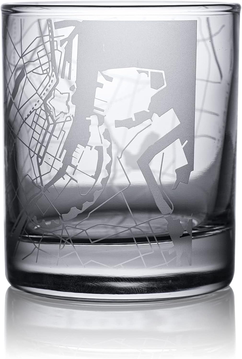 Copenhagen City Map Whiskeyglas, 297 ml, ideales Geschenk für Männer