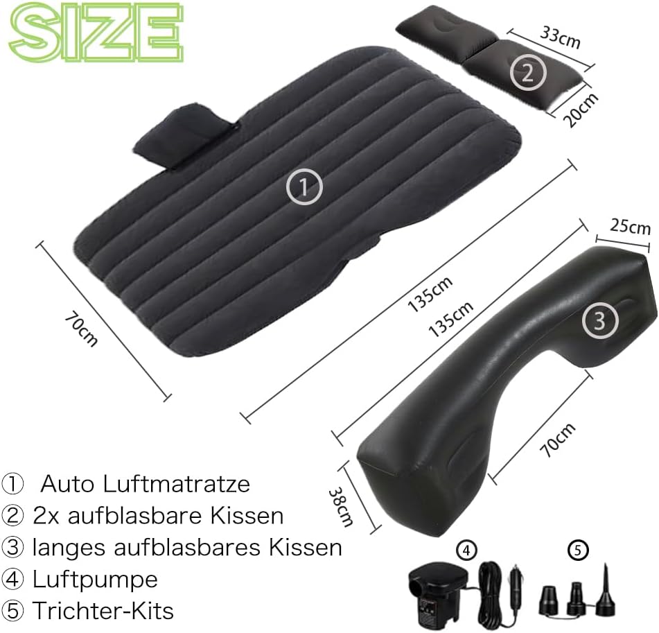 Geterral Auto Luftmatratze für Camping und Reisen