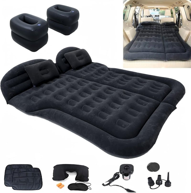 Aufblasbare SUV Matratze für Auto mit Luftpumpe – Outdoor Camping Bett 175 x 130 x 15 cm