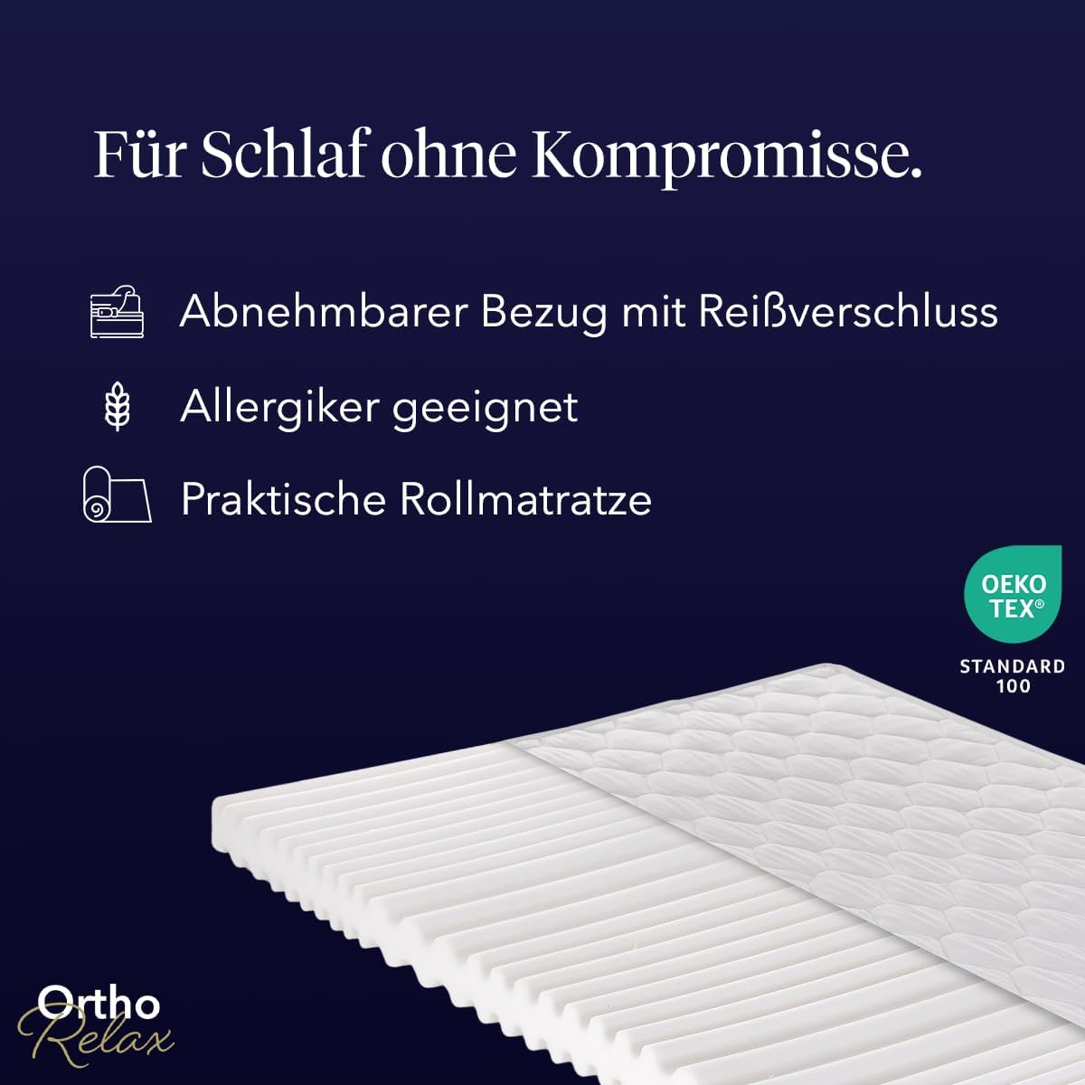 Kaltschaummatratze 140x200cm für Wohnwagen und Gästebetten, 10cm hoch