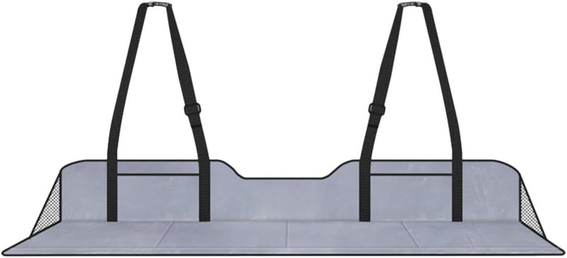 Kompakte Klappmatratze für LKW-Rücksitz, Grau 126x41x20cm