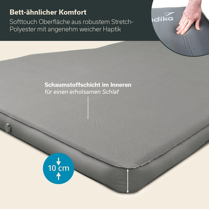 Selbstaufblasende Camping-Isomatte 10 cm für Auto und Reisen