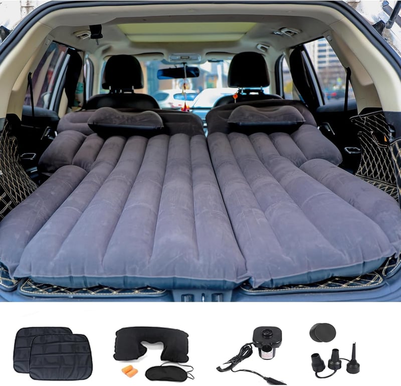 Icelus Aufblasbare Auto Matratze für SUV mit Luftpumpe, 195x130x15 cm