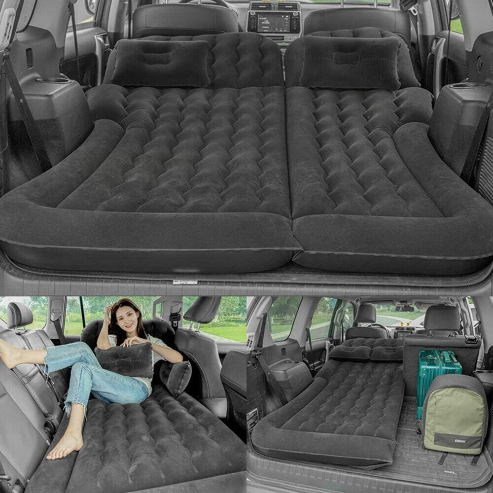 Aufblasbare SUV-Matratze für Reisen, 170x120 cm mit Kissen und Pumpe