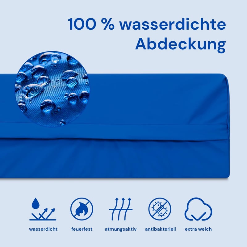 Geriatrische Krankenhaus-Gelenkmatratze 90x200 cm, 6 cm Visko-Schaum, wasserdicht