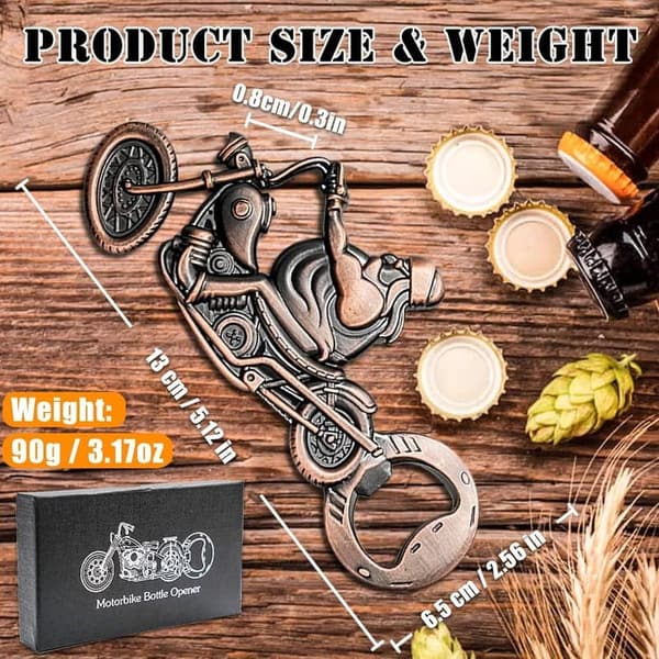 Magnetischer Vintage Motorrad Flaschenöffner für Männer – Biergeschenke