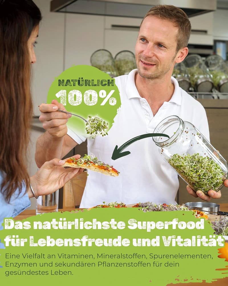 Biosprosser Bio Sprossen Samenbox 12 Sorten für Keimglas 1,075kg
