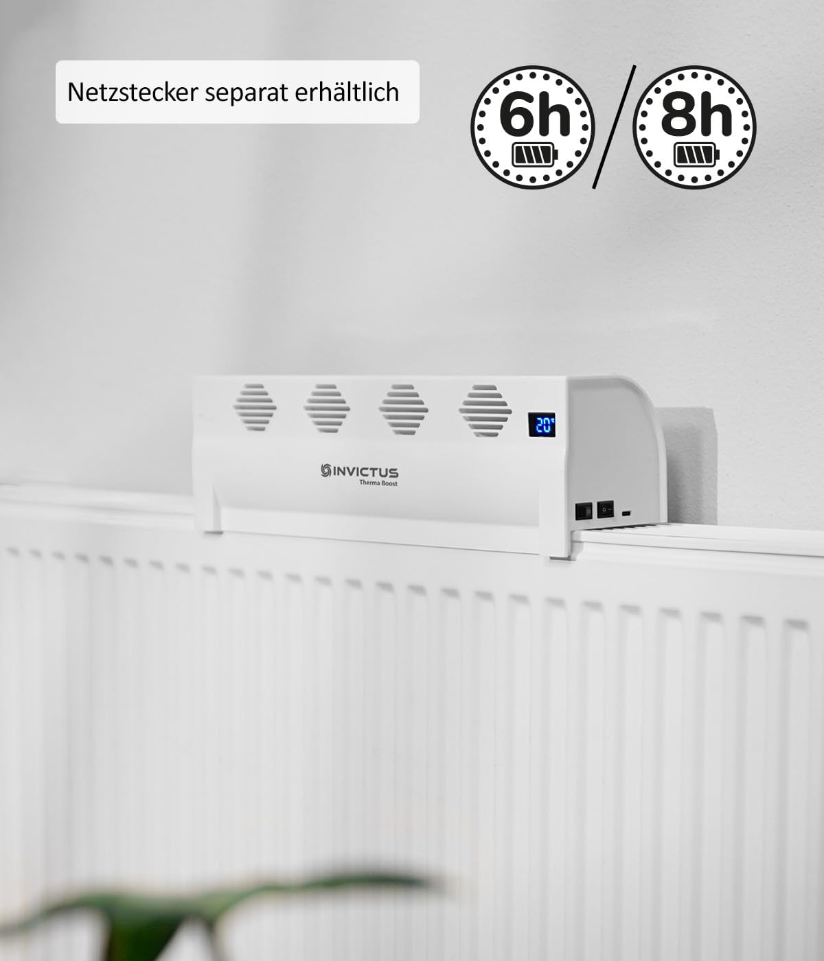 Therma Boost Heizkörper Ventilator mit 2 Heizmodi und Thermostat