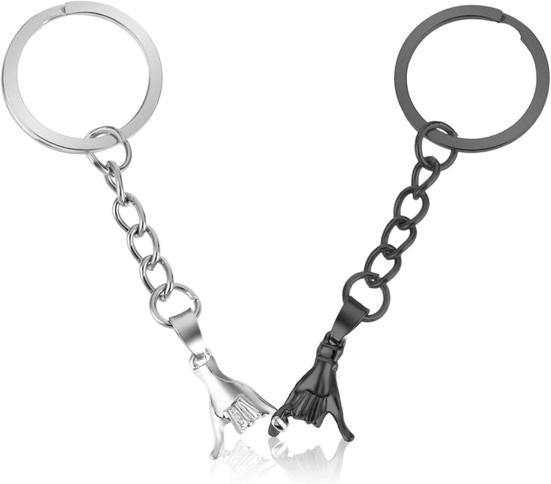 Personalisierte Schlüsselanhänger für Paare – 2 Stück Freundschaftsgeschenk