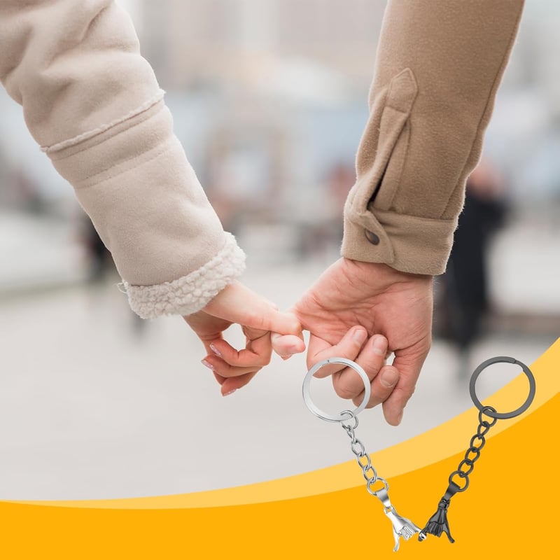Personalisierte Schlüsselanhänger für Paare – 2 Stück Freundschaftsgeschenk