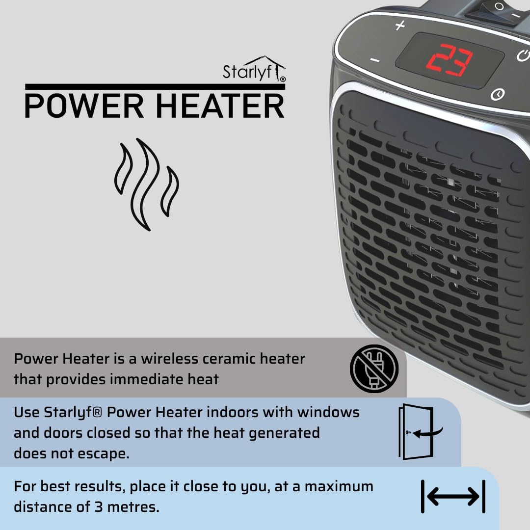 Elektrischer Wandheizer mit Thermo-Keramik-Technologie, 800 W, Timer