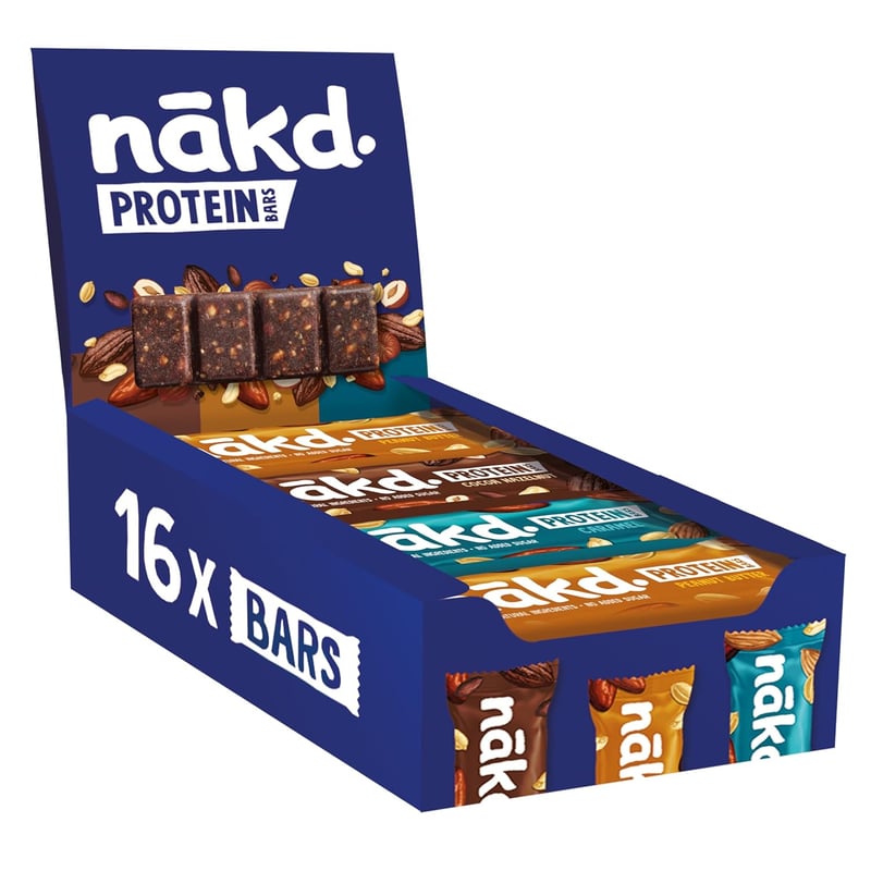 Nākd. Proteinriegel Variety Pack – 100% natürlich, vegan, 16 x 45g
