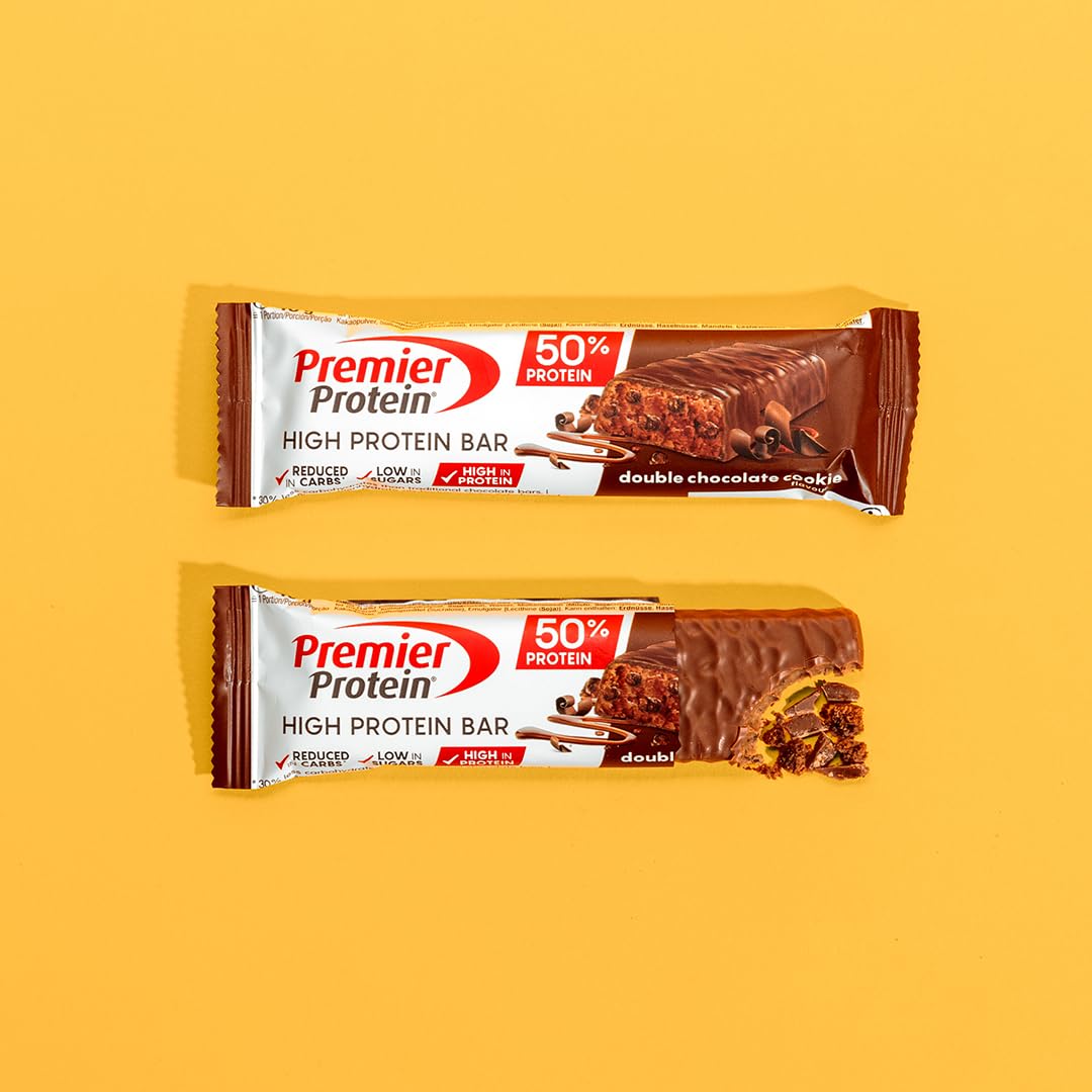 High Protein Riegel - Double Chocolate Cookie - 16x40g - Low Carb, palmölfrei