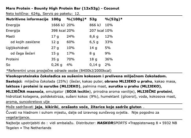 Proteinriegel-Box mit 12 Riegeln, je 18g Protein