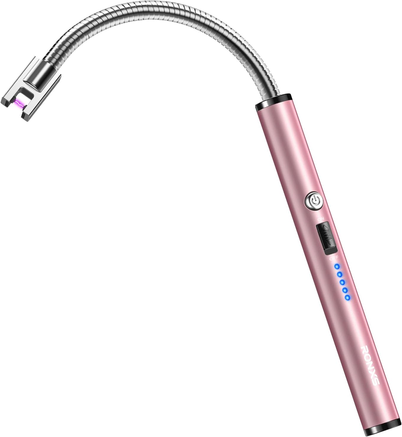 RONXS Elektrisches Stabfeuerzeug mit Sicherheitsschloss für Kerzen (Rosa)