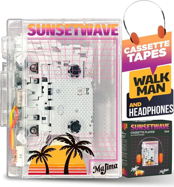 Vintage Bluetooth-Kassettenspieler mit FM-Radio - SunsetWave Edition