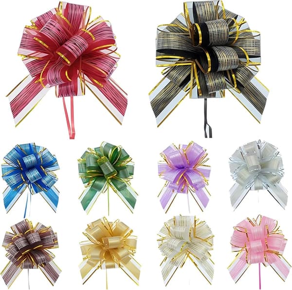 Große Geschenkschleife, 10er Set für Hochzeit, Geburtstag & Weihnachten