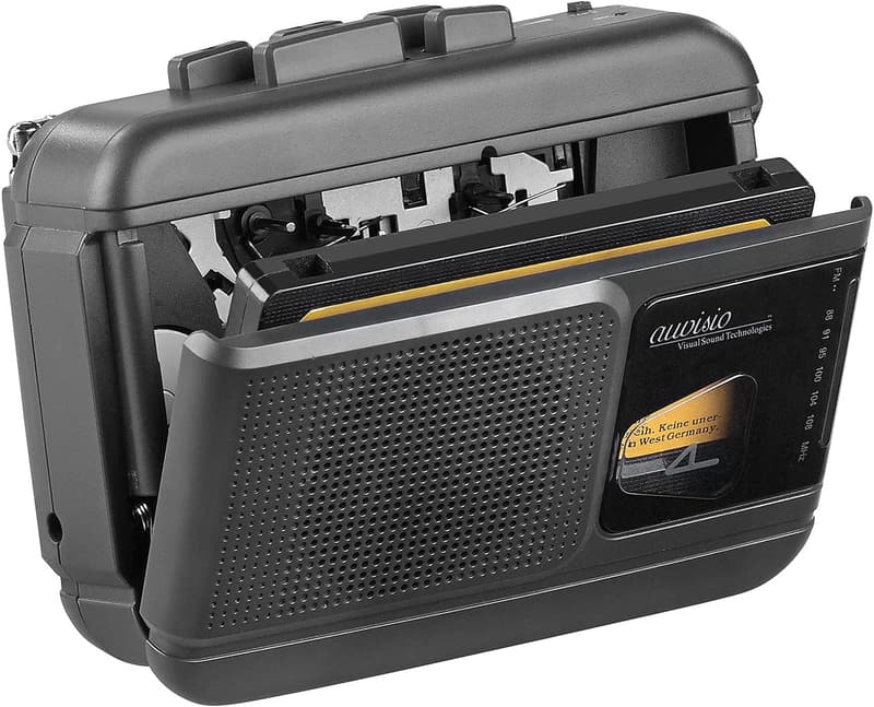 Mobiler Bluetooth Kasettenspieler mit Sprachrekorder und Radio