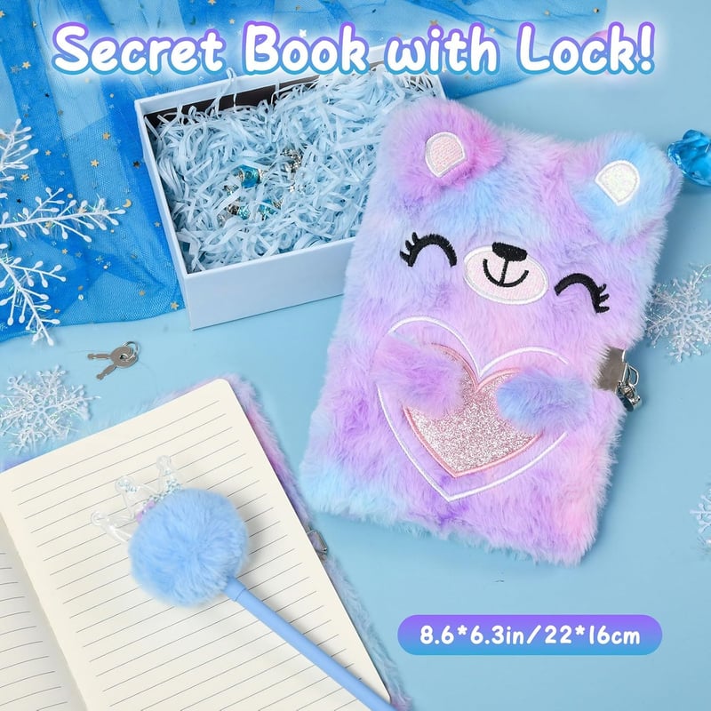 Frozen Elsa Geschenkset für Mädchen 6-10 Jahre – Plüsch, Kissen, Notizbuch und mehr