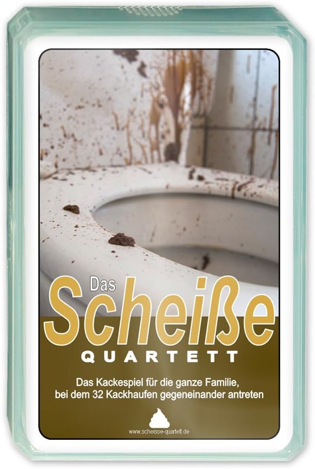 Scheiß-Quartett | Familienspiel mit 32 Kackhaufen für Fäkalhumor-Fans