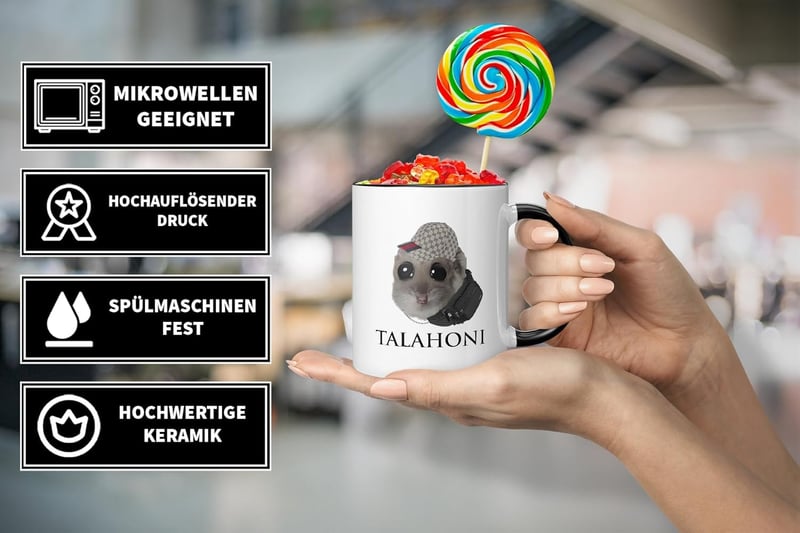 Lustige Kaffeetasse mit Sad Hamster-Motiv für Meme-Fans, 330 ml
