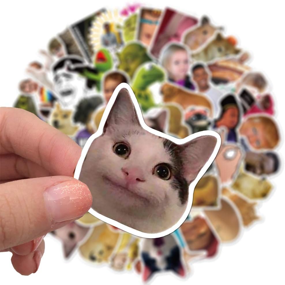 50 Stück Lustige Meme Aufkleber für Erwachsene und Kinder
